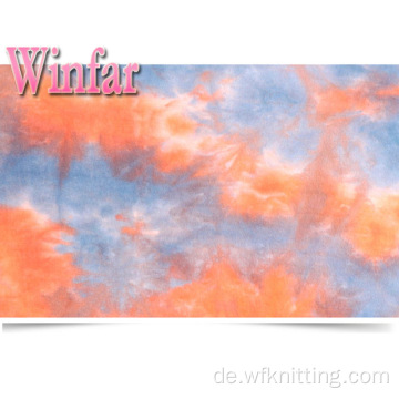 Single Jersey Tie Dye Polyester Spandex Stoff